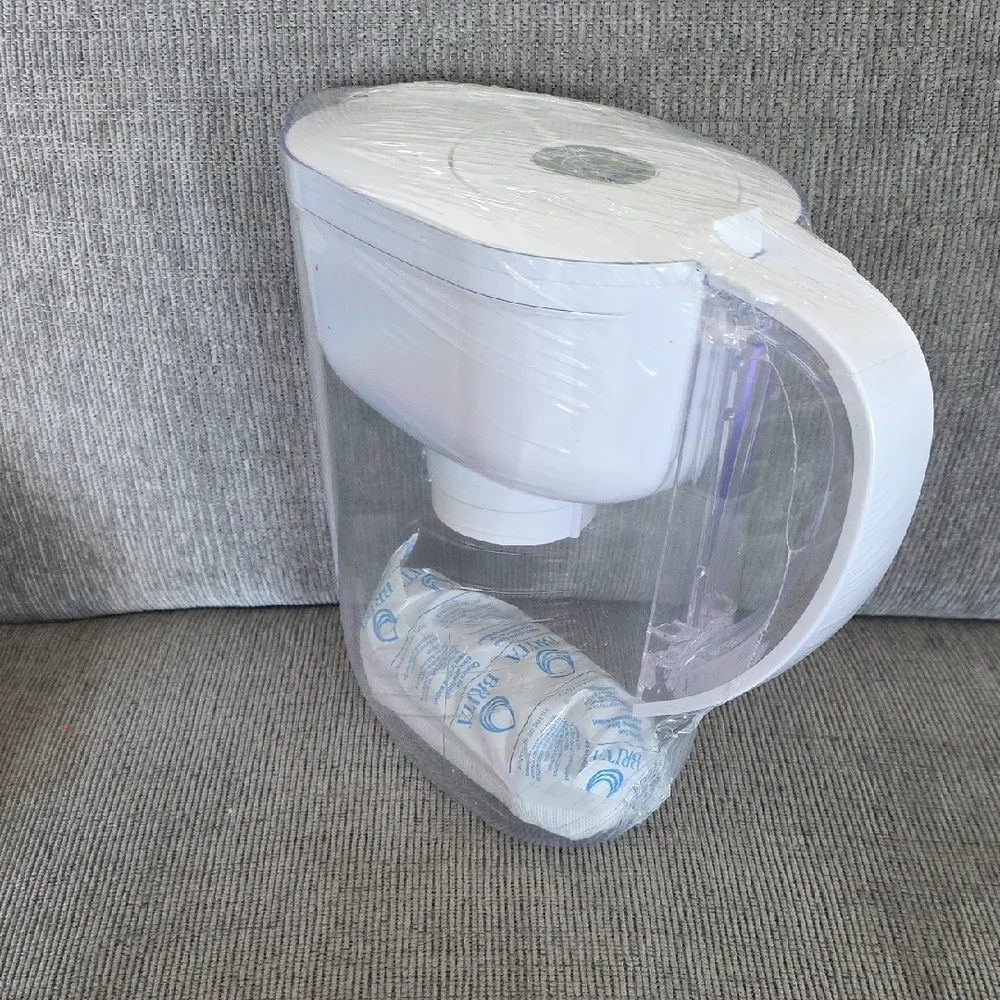 Brita Clear and White Water Filter Pitcher, New In Box